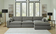 Cloud Gray 3-Piece Sectional sofa main front view