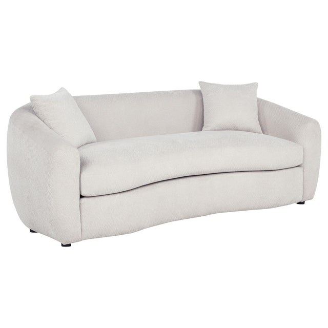 Isabella Fabric Upholstered Sofa sand color main view