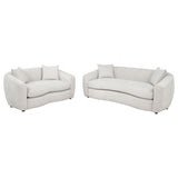Main view of Isabella 2-piece fabric upholstered sofa set in sand