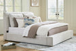 Cabalynn Light Brown Queen Upholstered Bed front view