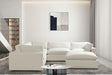 Main view of XL Cloud Sand sectional sofa with ottoman