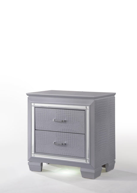 Lillian Night Stand with two dovetail drawers, front view