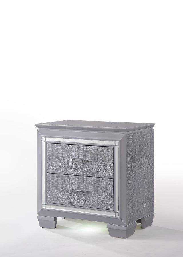 Lillian Night Stand with two dovetail drawers, front view