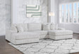 XL Sunday Beige 3-Piece Sectional Sofa in beige, angled side view