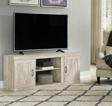EW0331-268 60 inch whitewash TV stand angled side view