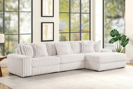 Sunday Beige 3-Piece Sectional sofa main view