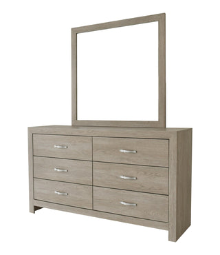 Jaylen cream 6-drawer dresser front view