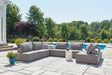 Bree Zee Brown 7-Piece Outdoor Sectional front angle