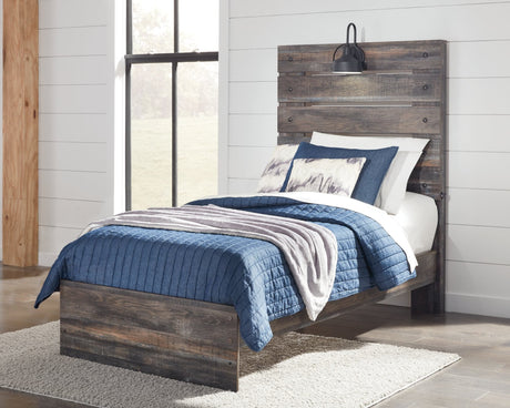 Drystan Multi Twin Panel Bed, front angled view