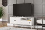 EW1024-268 white TV stand front angle