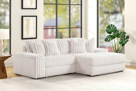 Sunday Beige 2-Piece Sectional Sofa front view