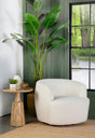 Hudson Upholstered Swivel Chair Natural front angle