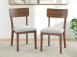 Tameride Mid-Century Brown Dining Chair front angle