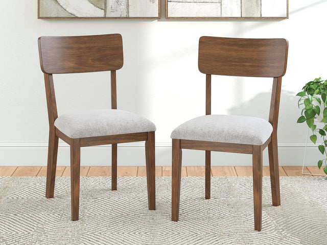 Tameride Mid-Century Brown Dining Chair front angle
