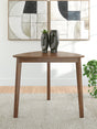 Tameride medium brown dining table front angle view