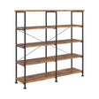 Analiese 4-shelf open bookcase antique nutmeg front view