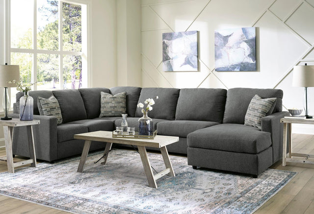 Ashley 290-03 charcoal sectional sofa front angle