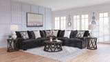 Ashley 596-03 Oversized Charcoal Sectional Sofa front view