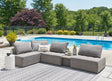 Bree Zee Brown 5-Piece Outdoor Sectional angled seating view