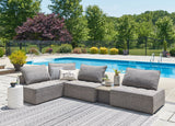 Bree Zee Brown 5-Piece Outdoor Sectional angled seating view