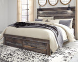 Drystan Multi King Panel Bed with 2 Storage Drawers front view