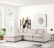 Sky Sand Linen Modular Sectional Sofa main front view