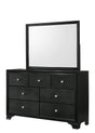 Micah dark finish dresser with 7 drawers front view