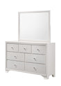 Lyssa Glam Frost Dresser front view with drawers closed