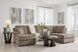 Ashley 294-03 sectional sofa front view in Briar color