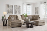 Ashley 294-03 sectional sofa front view in Briar color