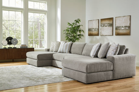 Avaliyah Ash Chenille sectional sofa main view