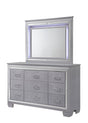 Lillian Silver 9-Drawer Contemporary Modern Dresser front view