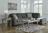 Ashley 505-04 sectional sofa in gunmetal main view