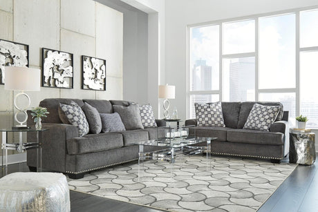 Ashley 959-04 Living Room Set main view showing gray sofa and loveseat