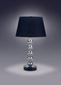 Corded Crystal Modern Table Lamp with crystal base from a front angle