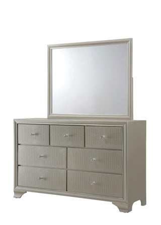 Lyssa Dresser in champagne finish, front angle