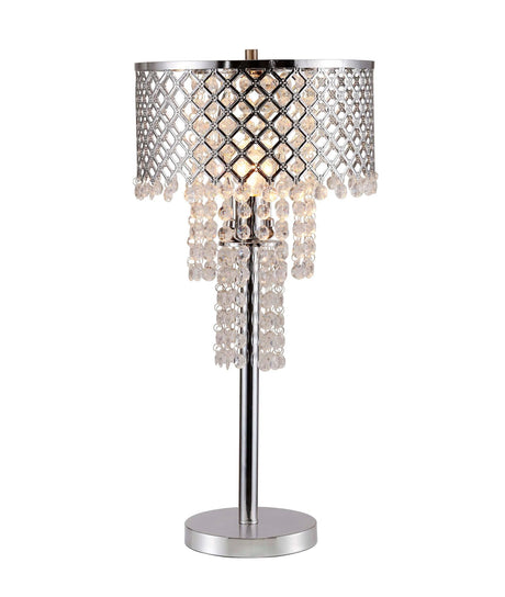 Vantassel Crystal on Mesh Glass Table Lamp front view