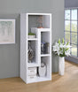 Velma White Convertible TV Console and Bookcase front view
