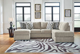 Main view of Calnita Sisal Velvet 2-Piece Sectional Sofa with Chaise