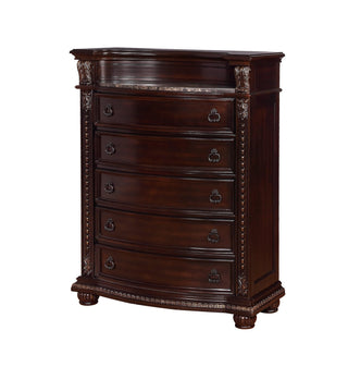 Stanley Chest Cherry Brown 5 Drawers Front View