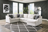 Main view of Koralynn Stone Nuvella 3-piece sectional sofa with chaise