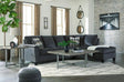 Ashley 839-05 sectional sofa smoke color main front view