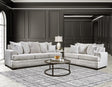 Main view of Flow Oyster sofa and loveseat set in oyster fabric
