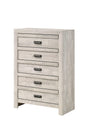 Valor 6-Drawer Chest front view cream rustic wood