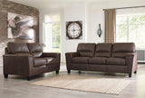 Ashley 940-03 chestnut sofa and loveseat set front view