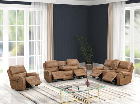 Titan Saddle Oversized 3-Piece Reclining Set full view