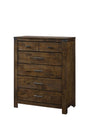 Curtis Chest Brown six drawer front view
