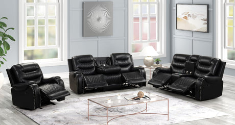 Ashley2001 oversized black leather gel sofa with drop-down table and cupholders