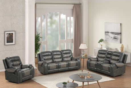 Ashley1003 Oversized 3-Piece Reclining Sofa with Drop Down Table and Power Box