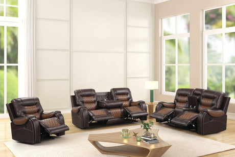 Ashley1001 Oversized 3-Piece Reclining Sofa showing front angle